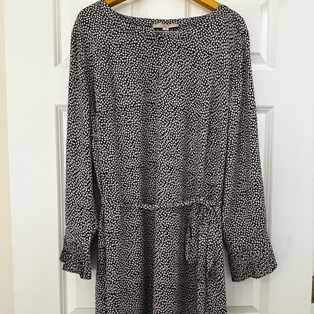 LOFT PLUS Floral Print Belted Dress - Size 22